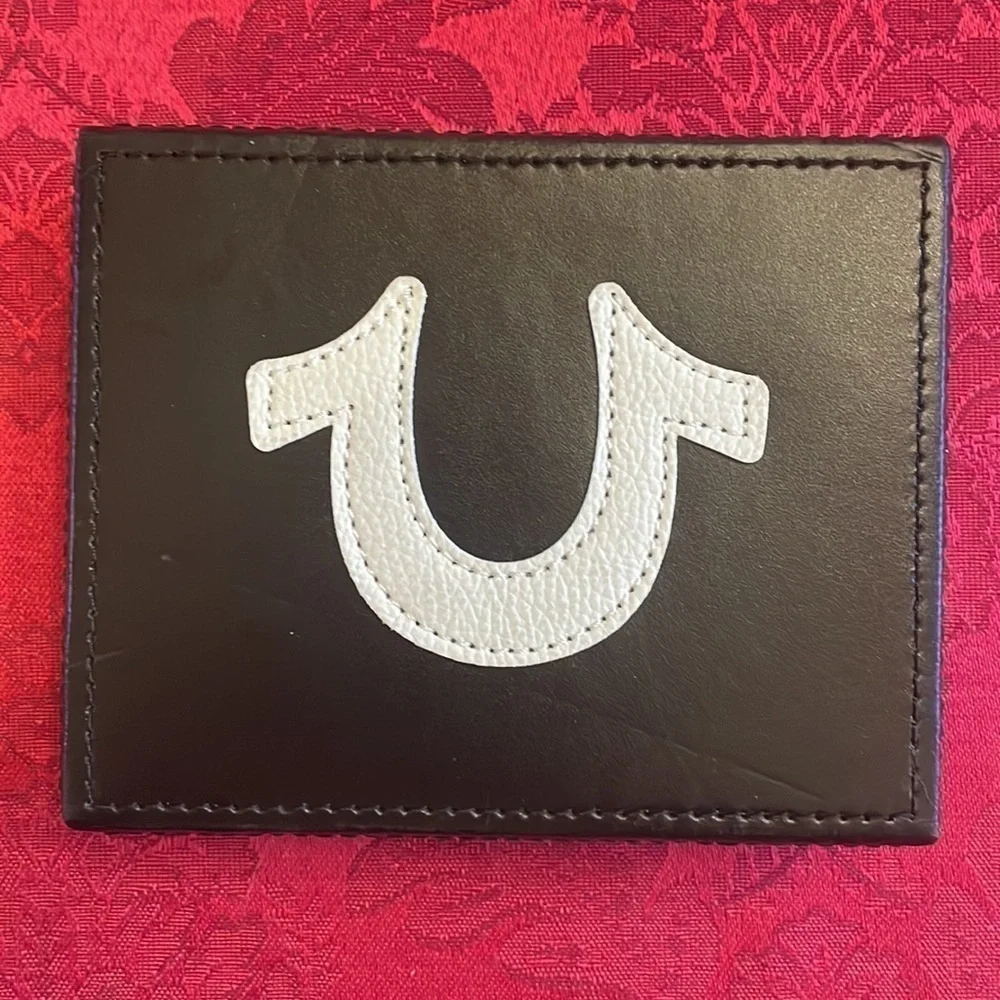 Brand New True Religion Genuine Leather Black Darkar Wallet w/ Desk Valet RFID